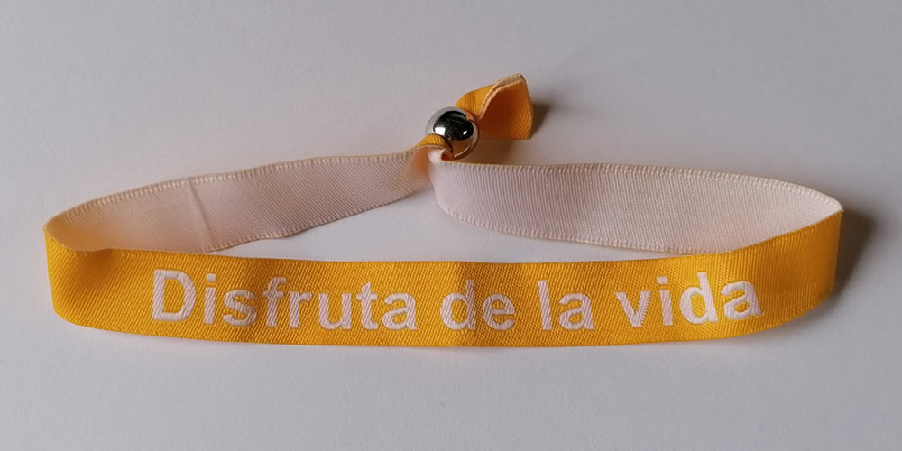 Pulsera amarilla Disfruta de la Vida