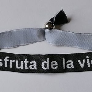 Pulsera negra Disfruta de la Vida