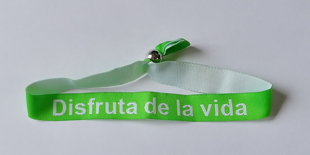 Pulsera verde Disfruta de la Vida